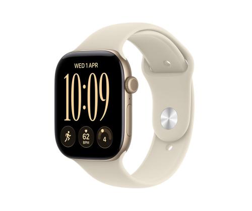 Apple Watch 12, 42 mm, GPS+5G, alumiinium, sport band, S/M, kuldne / beež - Nutikell