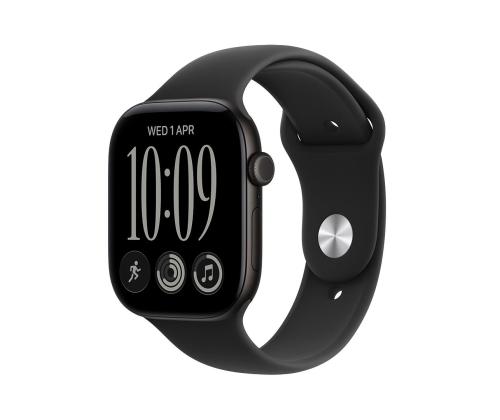 Apple Watch 12, 46 mm, GPS, alumiinium, sport band, S/M, must - Nutikell