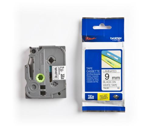 Lint must kiri valgel taustal 8m x 9mm Brother