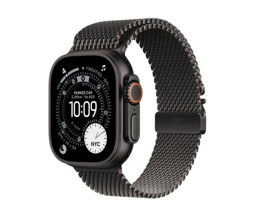 Apple Titanium Milanese Loop, 49 mm, L, must - Kellarihm