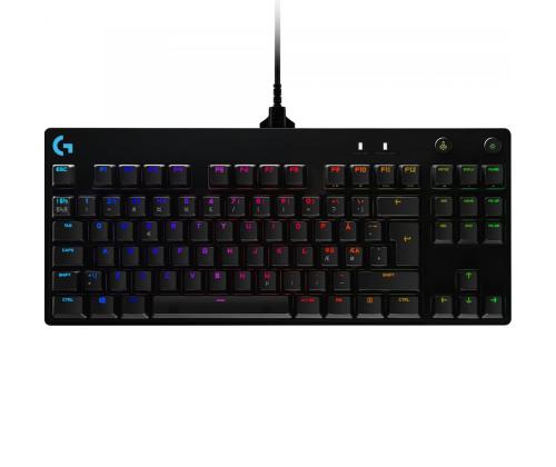 Logitech G Pro GX Blue Clicky, SWE, must - Mehaaniline klaviatuur