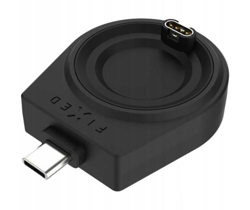 Fixed USB-C Charging Adapter, Garmin Smart Watch, must - Laadija