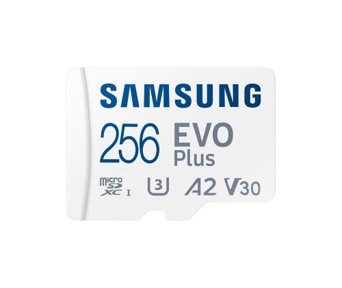 Samsung EVO Plus, microSDXC, 256 GB, valge - Mälukaart ja adapter