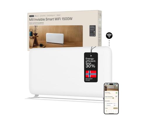 Mill Gen 4, Wi-Fi, 1500 W, valge - Elektriradiaator alusega