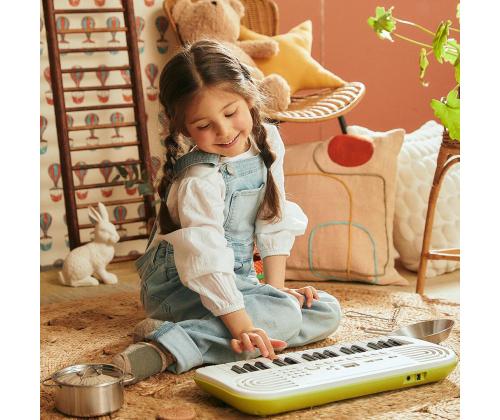 Casio SA-50, 32-klahvi, valge/roheline - Minisüntesaator