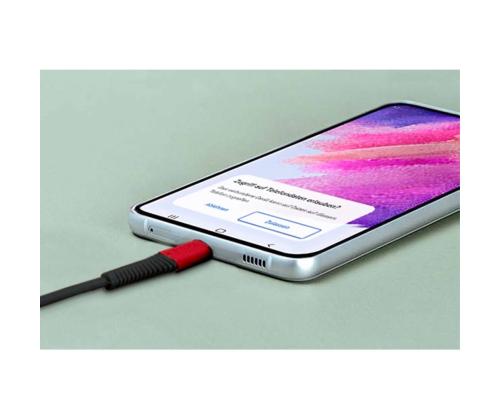 Hama Extreme Charging Cable, USB-A - USB-C, Nylon, 1.5 m, must/punane - Kaabel