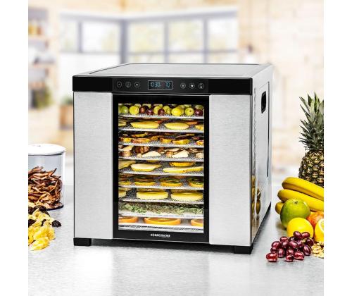 Rommelsbacher, 1000 W, roostevaba teras/must - Toidukuivati