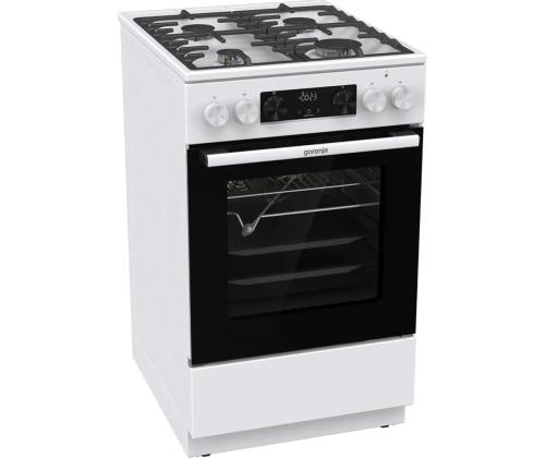 Gorenje, 70 L, laius 50 cm, valge - Gaasipliit elektriahjuga