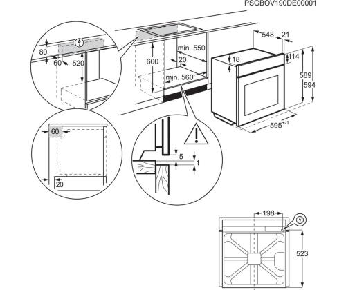 Electrolux 700 Seeria MealAssist with PizzaExpert 700, 72 L, pürolüütiline puhastus, must - Integreeritav ahi