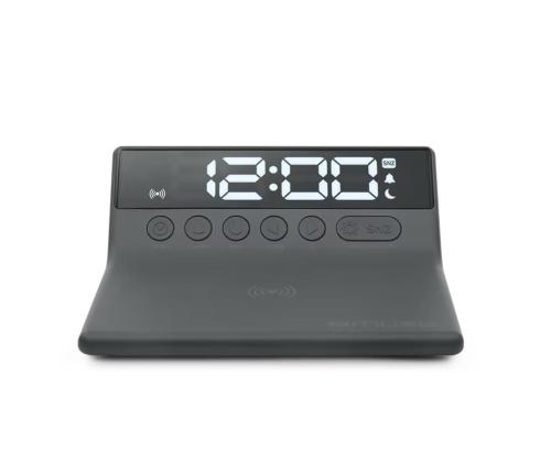 Muse M-168 WI, must - Juhtmevaba laadija äratuskellaga