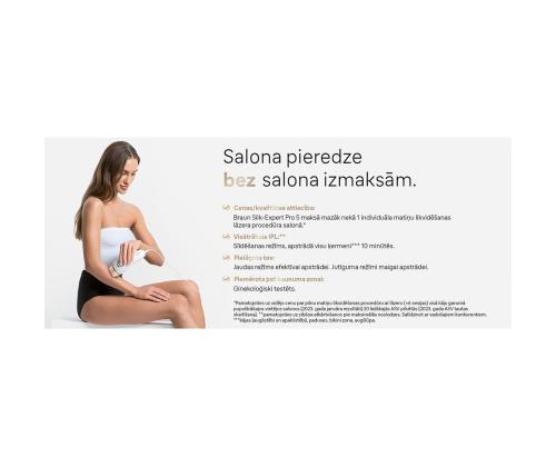 Braun Silk-expert Pro 5, valge/kuldne - IPL Fotoepilaator