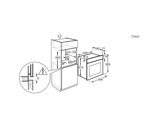 Electrolux 600 SteamBake, 65 L, roostevaba teras - Integreeritav ahi