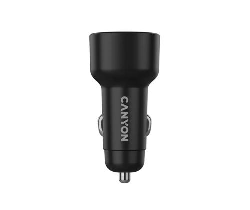 Canyon OnDrive 48, USB-A, USB-C, 48 W, must - Autolaadija