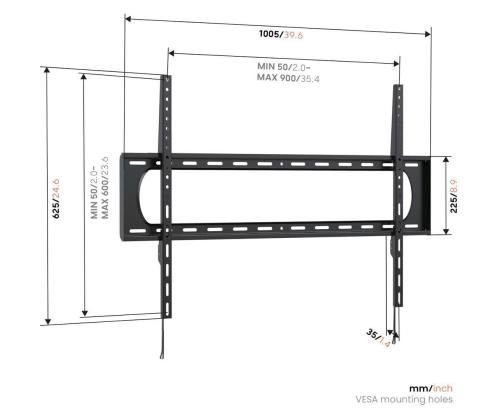 Vogel's UP 9003 Fixed XL, 55 - 120", must - Teleri seinakinnitus