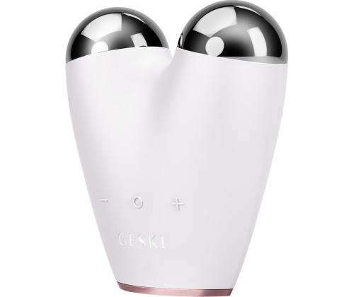 Geske SmartAppGuided, 6-ühes, valge/roosa - Mikrovooluga näo tõstmise seade