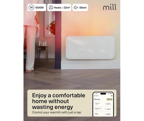 Mill Gen 4, Wi-Fi, 1500 W, valge - Elektriradiaator