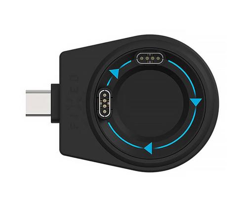 Fixed USB-C Charging Adapter, Garmin Smart Watch, must - Laadija