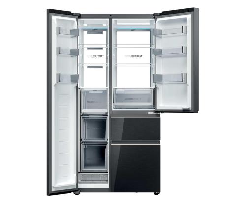 Haier S+ 4D 7, No Frost, 601 L, kõrgus 190 cm, must - SBS-külmik