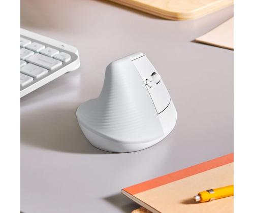 Logitech Lift Vertical Ergonomic Mouse, vaikne, valge - Juhtmevaba optiline hiir