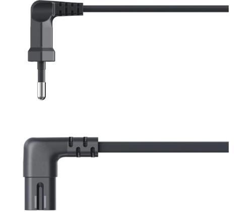Hama Power Cord, 2-pin 90°, 3 m, must - Voolukaabel