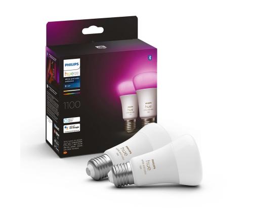 Philips Hue White and Color Ambiance, E27, 2 tk, värviline - Nutivalgusti komplekt