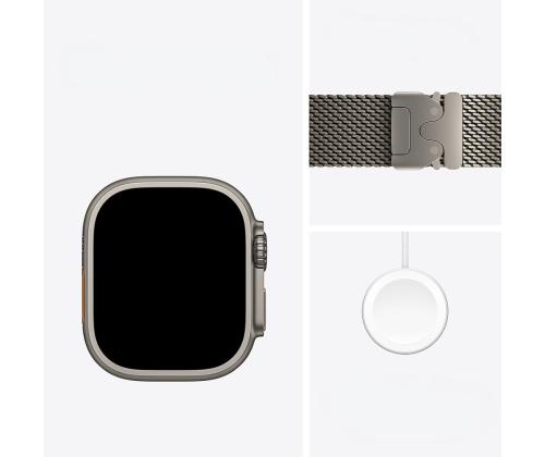 Apple Watch Ultra 4, 49 mm, Titanium Milanese Loop, M, titaan - Nutikell