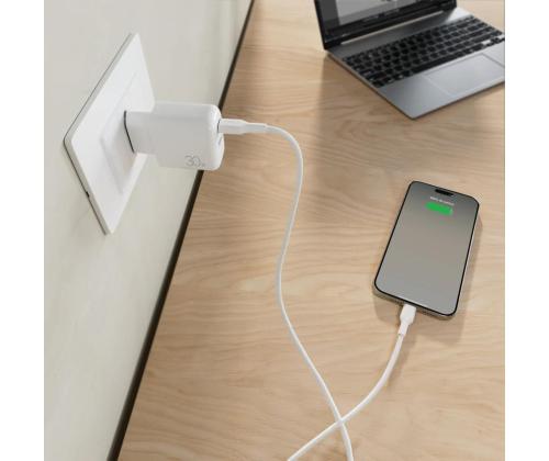 Puro Pro Lite Charger + USB-C cable, 30W, valge - Laadija