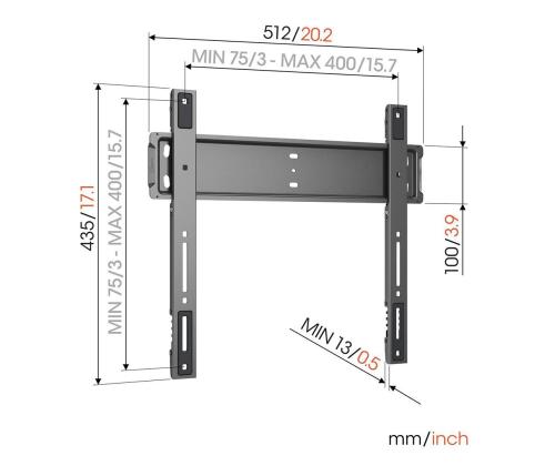 Vogel's TVM 5505 ELITE FIXED, 32" - 77", must - Teleri seinakinnitus