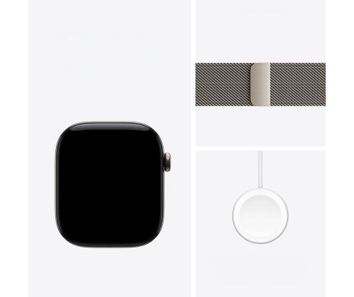Apple Watch 12, 42 mm, GPS+5G, titaan, Natural Milanese Loop, titaan - Nutikell