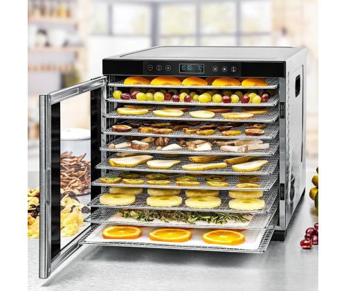 Rommelsbacher, 1000 W, roostevaba teras/must - Toidukuivati