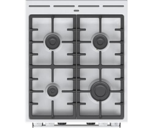 Gorenje, 70 L, laius 50 cm, valge - Gaasipliit elektriahjuga