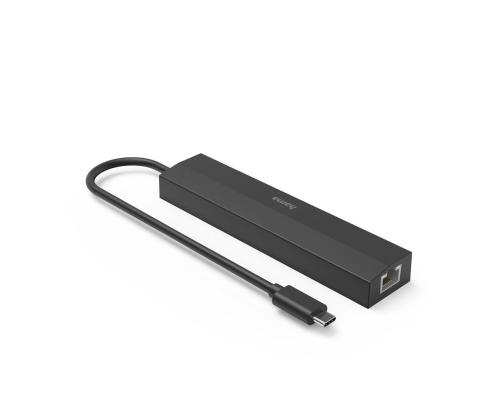 Hama USB-C Hub, 3x USB-A 3.2 Gen 1, USB-C, HDMI, LAN, must - USB jagaja