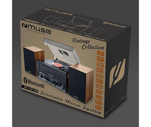 Muse MT-120 MB, CD, USB, Bluetooth, vinüülplaadimängija, must/pruun - Muusikakeskus