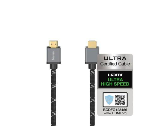 Hama Ultra High Speed, 8K, kullatud, 1 m, hall - Kaabel