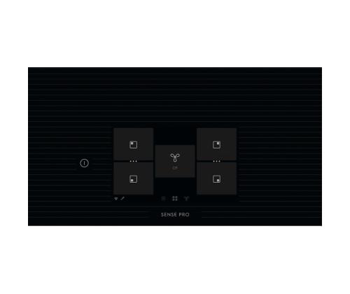 Electrolux 900 XT SensePro, laius 80 cm, must - Integreeritav pliidiplaat õhupuhastiga