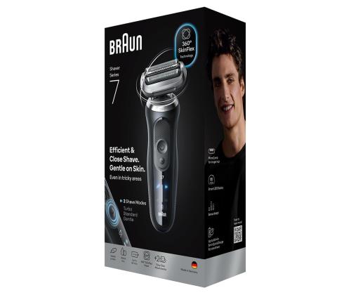 Braun, Series 7, Wet & Dry, must - Pardel