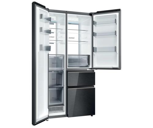 Haier S+ 4D 7, No Frost, 601 L, kõrgus 190 cm, must - SBS-külmik