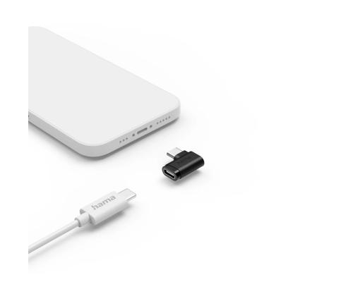 Hama 90°C USB-C Angled Adapter, must - Adapter