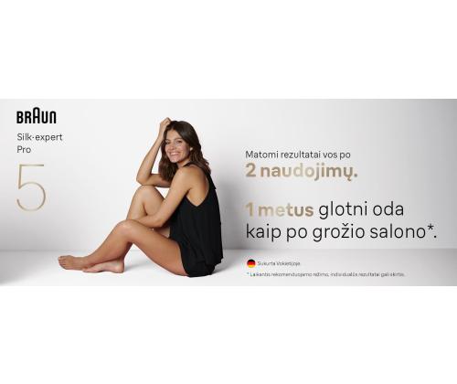 Braun Silk-expert Pro 5, valge/kuldne - IPL Fotoepilaator