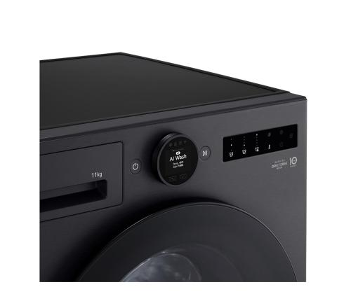 LG TurboWash 360˚, 11 kg, sügavus 55 cm, 1400 p/min, mattmust - Eestlaetav pesumasin