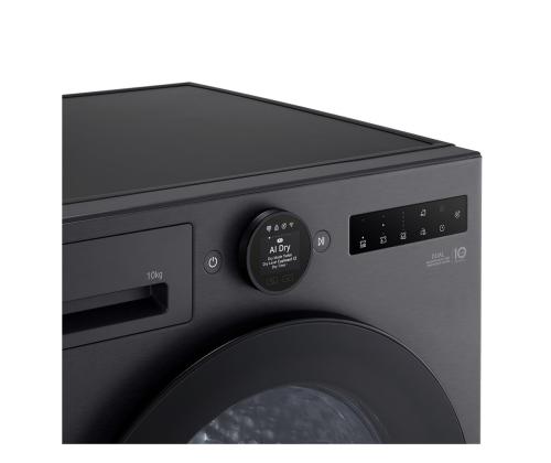 LG, Soojuspump, 10 kg, sügavus 66 cm, mattmust - Pesukuivati
