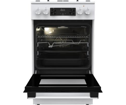 Gorenje, 70 L, laius 50 cm, valge - Gaasipliit elektriahjuga