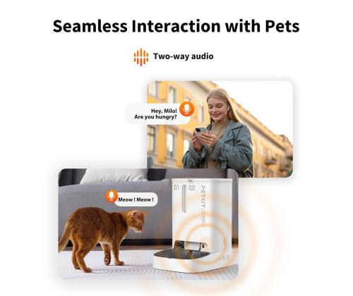 Petkit YumShare Dual-hopper, valge - Automaatne lemmikloomasöötja kaameraga