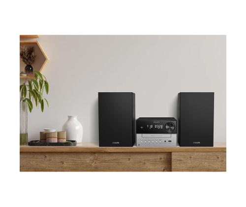 Philips TAM3205, 2.0, must/hõbe - Muusikakeskus