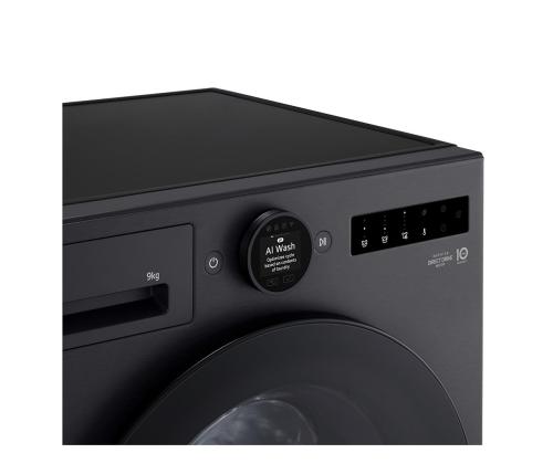 LG, 9 kg, sügavus 47.5 cm, 1200 p/min, must - Eestlaetav pesumasin