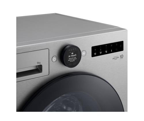 LG, 9 kg, sügavus 47.5 cm, 1200 p/min, hõbedane - Eestlaetav pesumasin
