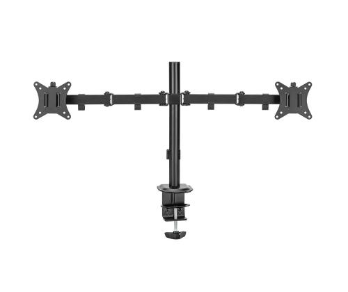 Deltaco Dual Desk Mount, 13-32'', must - Monitori statiiv