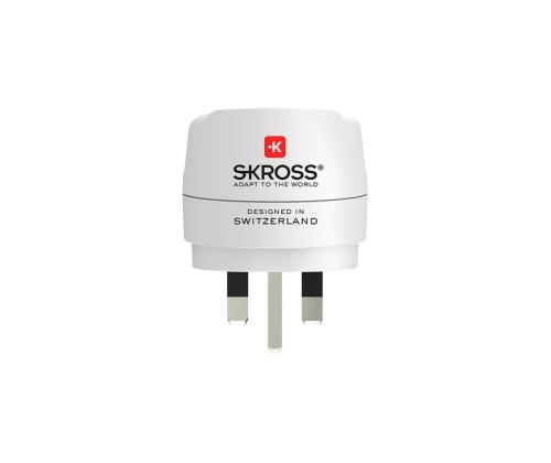 Skross Europe to UK, valge - Reisiadapter