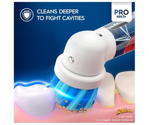 Braun Oral-B Vitality PRO Kids, Spiderman - Elektriline hambahari + vutlar