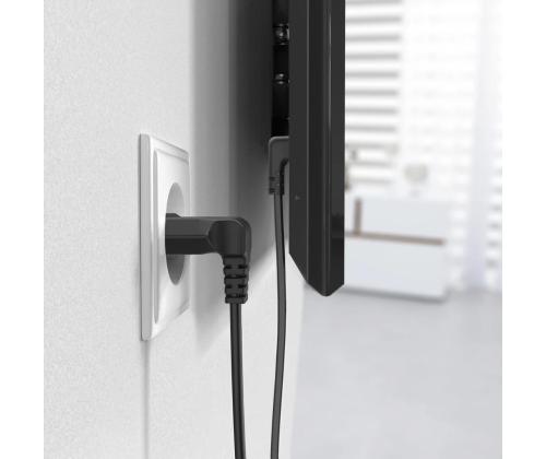 Hama Power Cord, 2-pin 90°, 3 m, must - Voolukaabel